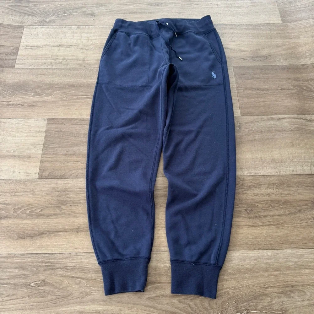 Polo Ralph Lauren Mens Navy Blue Jogger Sweatpants Pony Logo Medium